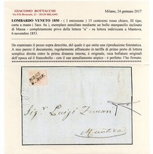 1853 LV 15 CENT. SU LETTERA DA