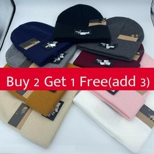 Cappello lavorato a maglia per uomo e donna con disegno lettera ricamata per inverno outdoor