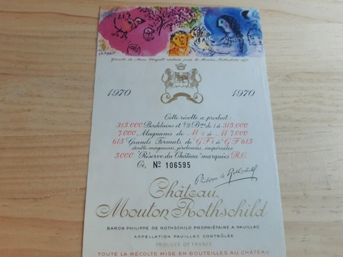 étiquette vin chateau - , mouton