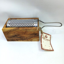 Grattugia scatola formaggio parmigiano in legno di ulivo italiano arte legno