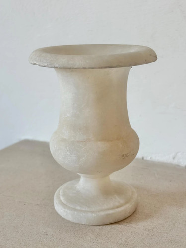 Vintage italian alabaster urn - alabaster,