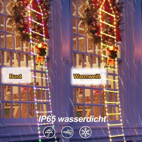 Scala led babbo natale - led,