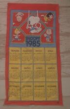 STROFINACCIO CANOVACCIO CALENDARIO SNOOPY 1985 ELI 100% COTONE VINTAGE 73X38 CM