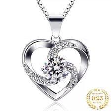 Collana donna cuore argento