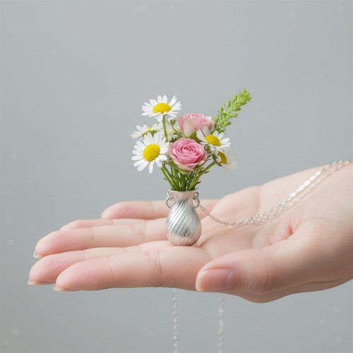 Collana donna con vaso - da,