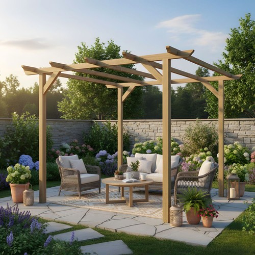 Pergola libera 3x3 - pergola, palo