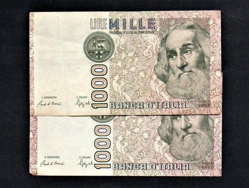Banconota repubblica 1000 lire - banconota,