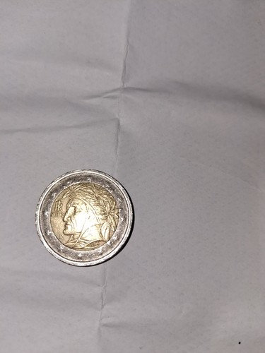 Moneta euro rara dante - moneta, 2