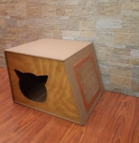 Cuccia gatto box legno - cuccia,