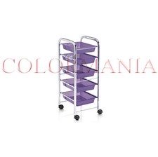 XANITALIA CARRELLO SERVIZIO STUDIO A 5 RIPIANI VIOLET PROFESSIONALE PARRUCCHIERI