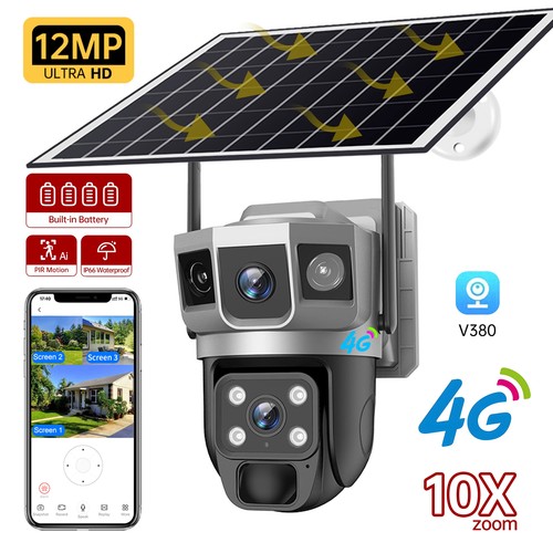Telecamera solare 12mp pir - solare,