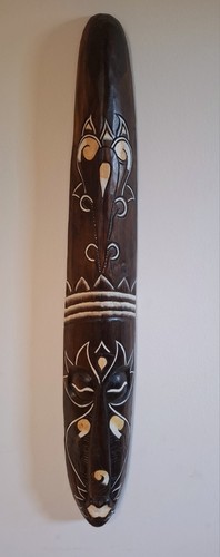 Scultura legno maschera - scultura, in
