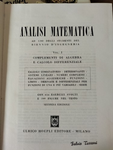 Analisi matematica volume - analisi,