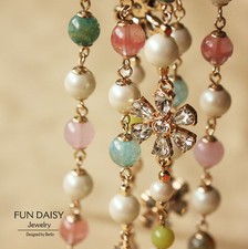 Collana Lungo Catena Perla