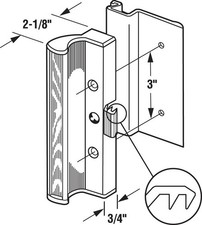 Prime-Line 14538 Set Maniglie per Porta Patio Esterno in Alluminio Tono Legno 11,5 L in.