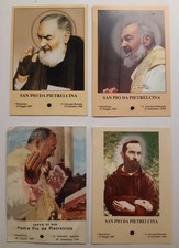 Santino Reliquia PADRE PIO DA PIETRELCINA lotto 4 pezzi ExIndumentis carta Sacra