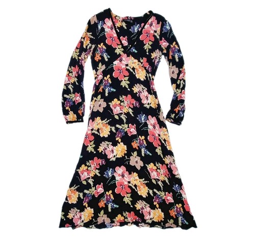 Abito zara nero floreale - nero,