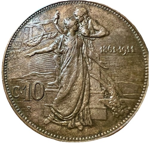 Italia centesimi 1911 - italia, 10
