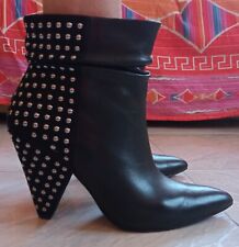 Scarpe donna stivaletto stivale nero Liu Jo strass pelle nero 37 usato