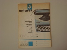 advertising Pubblicità 1964 MACCHINA PER SCRIVERE ANTARES