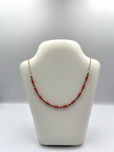 Girocollo corallo rosso - corallo, onice