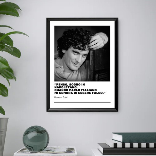 Massimo troisi quadro stampa - massimo,