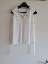 Top camicia donna bianco