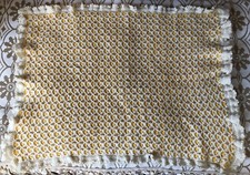 Coperta in lana fatta a mano bambino bambina bimbo bimba 81 cm x 64 cm