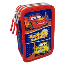 ASTUCCIO SCUOLA 3D CARS DISNEY 3 ZIP PORTACOLORI PENNARELLI GIOTTO - CA0832