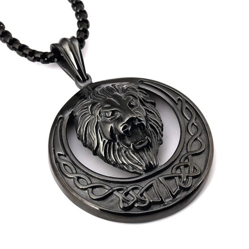Collana leone nero catena - , da