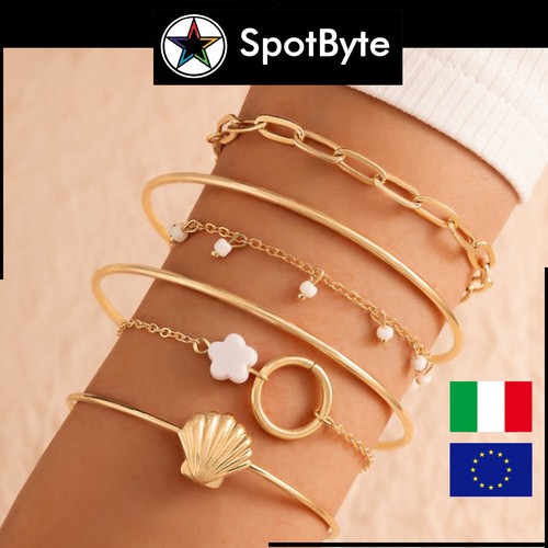 Bracciali donna pezzi dorati - bracciali,