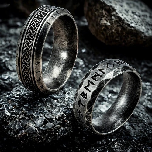 Yiluocd anello rune vichinghe - anello,