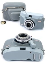 Zeiss Ikon Ikonette 35 (500/24) BLUE plastic metal 35mm film camera 1958 WORKING