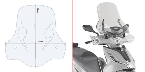 Givi parabrezza kymco agility - parabrezza,