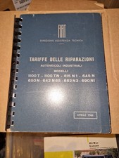 VECCHIO MANUALE FIAT TARIFFE