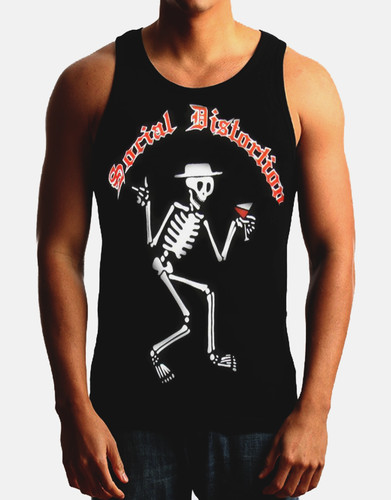 Canotta nera social distortion - canotta,