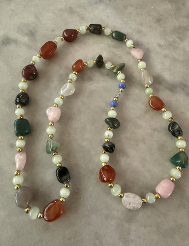 Collana perline multicolore - di,