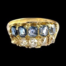 Anello vittoriano zaffiro e