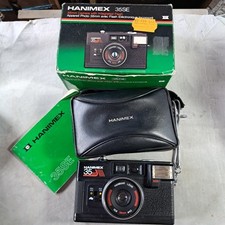 Hanimex 35 SE, fotocamera pellicola 35 mm. Scatola, custodia e istruzioni originali. Non testato 