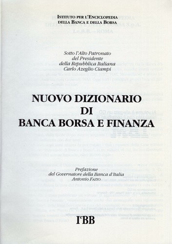 Nuovo dizionario banca - nuovo,