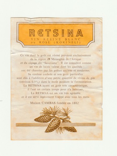 Etichetta pubblicitaria vino