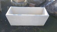 VASO FIORIERA RETTANGOLARE IN CEMENTO BIANCO DA ESTERNO PER GIARDINO 100X40X46CM