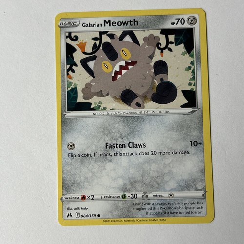 Galarian meowth 084 159 swsh - meowth, 084/159