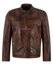 Giacca pelle uomo racer stile