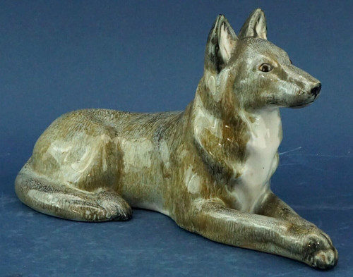 Scultura ceramica cane lupo - scultura,