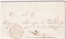 C16094-REGNO,  SICILIA, DA SANTA FLAVIA PER PALERMO AL PRINCIPE DI VALDINA, 1868