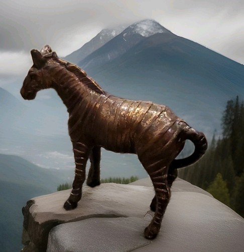 Figura zebrata cavallo - , metallo
