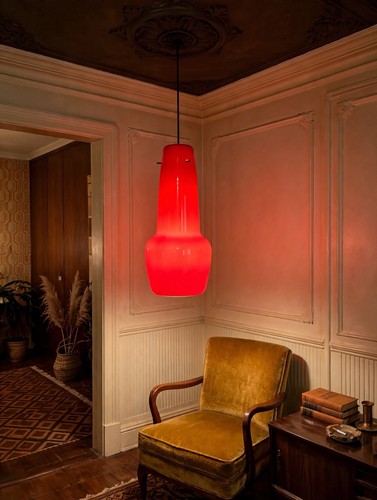 Lampadario murano rosso - murano, by