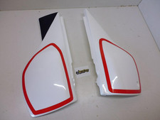 Coperchio laterale carena laterale side panel adatto a Yamaha Tt 600 84-92 bianco-rosso