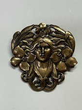 Spilla dama e fiori Art